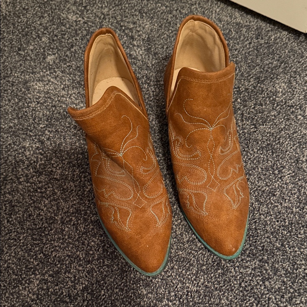 Brown Suede Ankle Boots